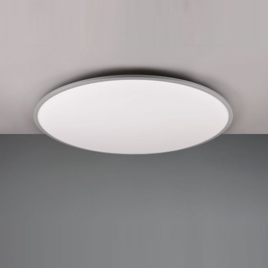 Plafoniera led 53w cct 3000k 6500k con telecomando per soggiorno moderna rotonda titanio