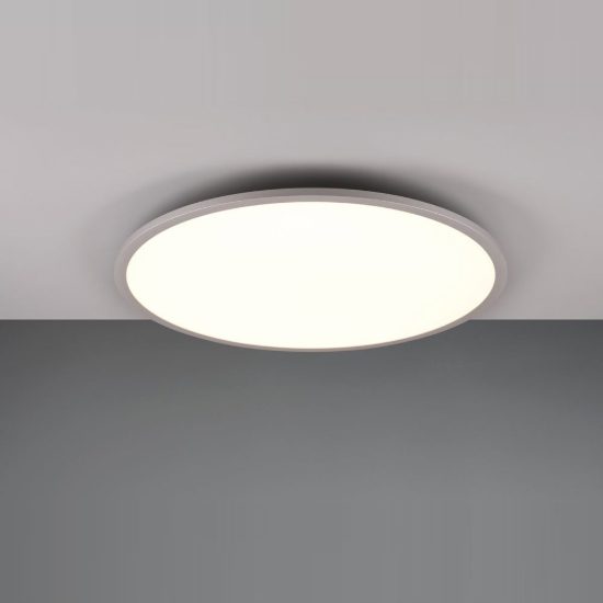 Plafoniera led 35w cct 3000k 6500k rgb con telecomando rotonda titanio retroilluminata
