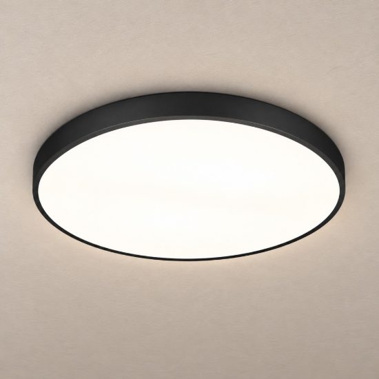 Plafoniera led 102w 2300k 3000k 4000k dimmerabile per soggiorno moderna rotonda nera