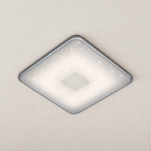 Plafoniera led 21,5w cct 3000k 5500k con telecomando per soggiorno moderna quadrata bianca