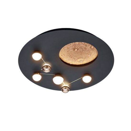 Plafoniera led 42w 2300k 3000k 4000k per camera da letto moderna effetto luna nera caffe
