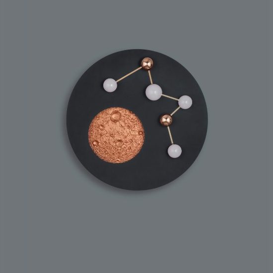 Plafoniera led 42w 2300k 3000k 4000k per camera da letto moderna effetto luna nera caffe