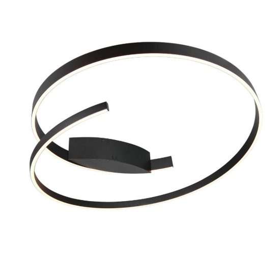 Plafoniera led 48w 2000k 4000k dimmerabile dim to warm per soggiorno moderna nera