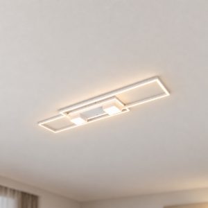 Plafoniera led 37w cct 2700k 6500k con telecomando per soggiorno moderna bianca