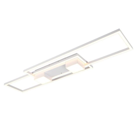 Plafoniera led 37w cct 2700k 6500k con telecomando per soggiorno moderna bianca