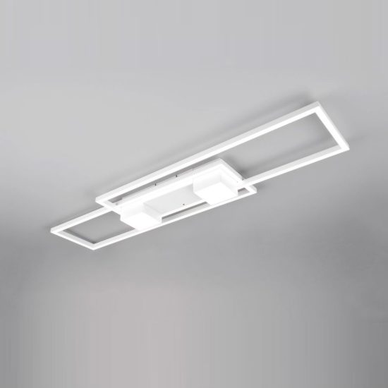 Plafoniera led 37w cct 2700k 6500k con telecomando per soggiorno moderna bianca