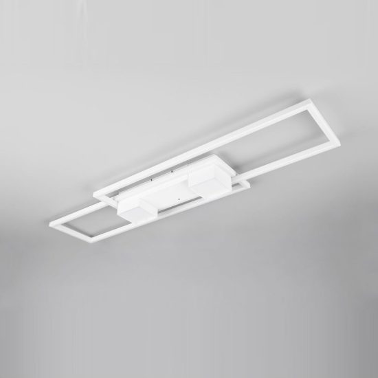 Plafoniera led 37w cct 2700k 6500k con telecomando per soggiorno moderna bianca