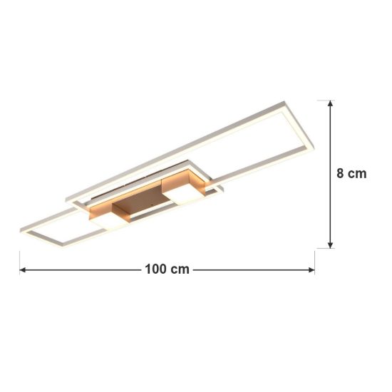 Plafoniera led 37w cct 2700k 6500k con telecomando per soggiorno moderna caffe