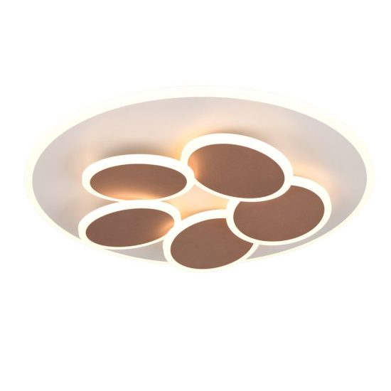 Plafoniera led 35w cct 2700k 6500k con telecomando rotonda caffe con cerchi luminosi