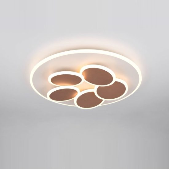Plafoniera led 35w cct 2700k 6500k con telecomando rotonda caffe con cerchi luminosi
