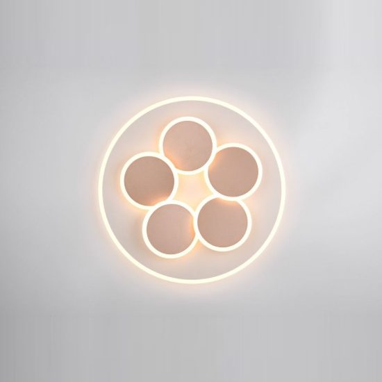Plafoniera led 35w cct 2700k 6500k con telecomando rotonda caffe con cerchi luminosi