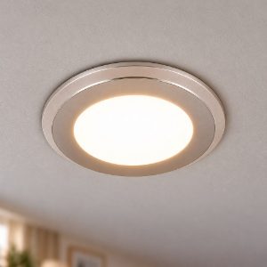 Faretto da incasso per cartongesso per soggiorno led 4w 3000k rgb con telecomando rotondo cromo