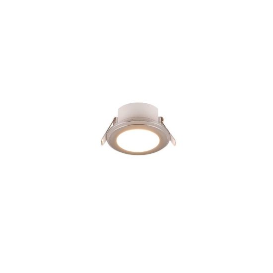 Faretto da incasso per cartongesso per soggiorno led 4w 3000k rgb con telecomando rotondo cromo