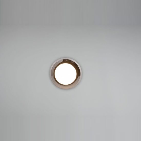 Faretto da incasso per cartongesso per soggiorno led 4w 3000k rgb con telecomando rotondo cromo