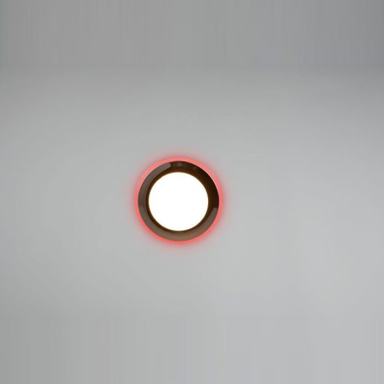 Faretto da incasso per cartongesso per soggiorno led 4w 3000k rgb con telecomando rotondo cromo