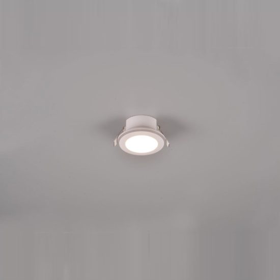 Faretto da incasso per cartongesso per salotto led 4w 3000k rgb con telecomando rotondo bianco opaco