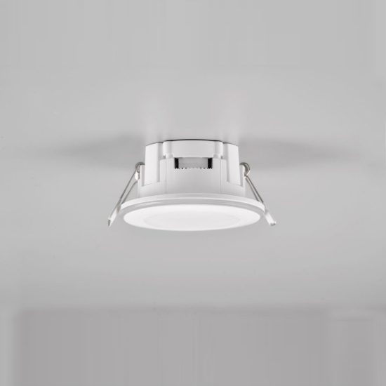 Faretto da incasso per cartongesso per salotto led 4w 3000k rgb con telecomando rotondo bianco opaco