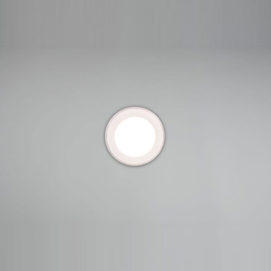 Faretto da incasso per cartongesso per salotto led 4w 3000k rgb con telecomando rotondo bianco opaco