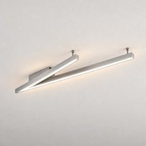 Plafoniera led 44w 2000k 4000k dim to warm per soggiorno a forma di v nichel opaco