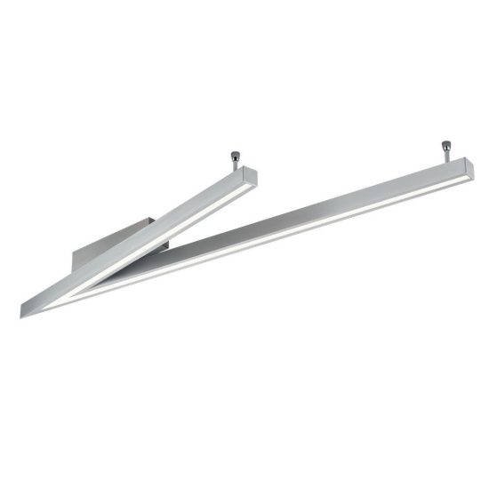 Plafoniera led 44w 2000k 4000k dim to warm per soggiorno a forma di v nichel opaco