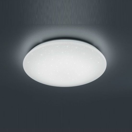 Plafoniera led 40w cct 3000k 5500k con telecomando rotonda bianca effetto cielo stellato