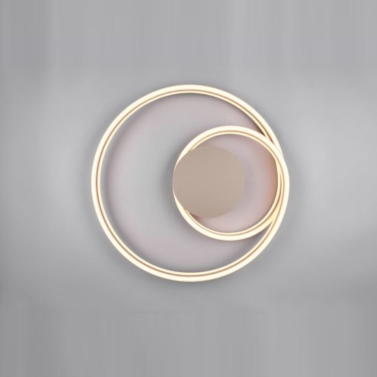 Plafoniera led 46w 2000k 4000k dimmerabile dim to warm per soggiorno a spirale tortora
