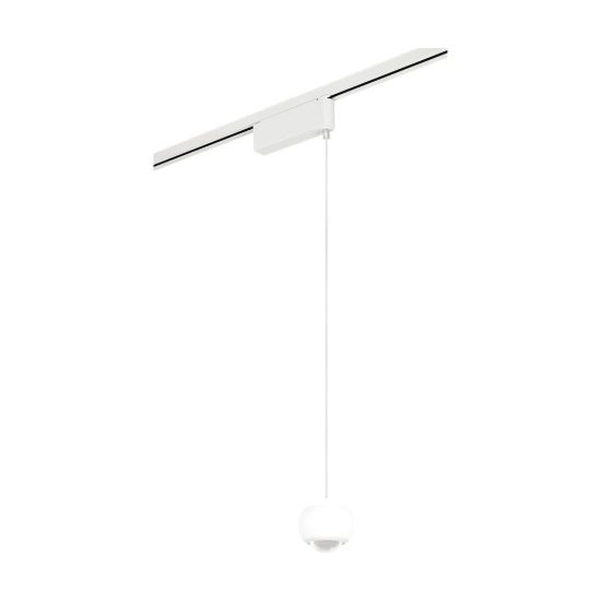Lampada a sospensione per binario bifase led 7w 2300k 3000k 4000k 10cm bianca con lente