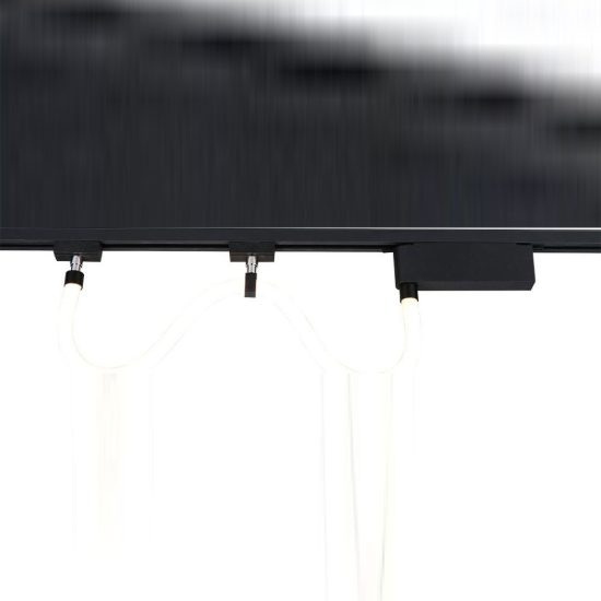 Tubo luminoso flessibile per binario bifase led 12w 3000k nero