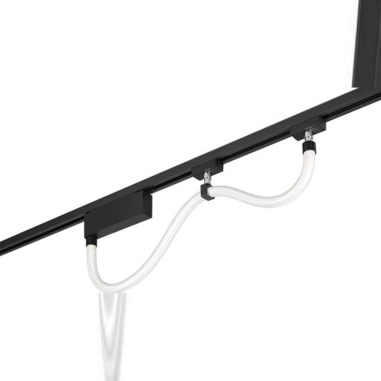 Tubo luminoso flessibile per binario bifase led 12w 3000k nero
