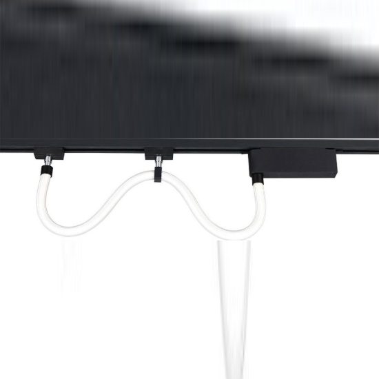 Tubo luminoso flessibile per binario bifase led 12w 3000k nero