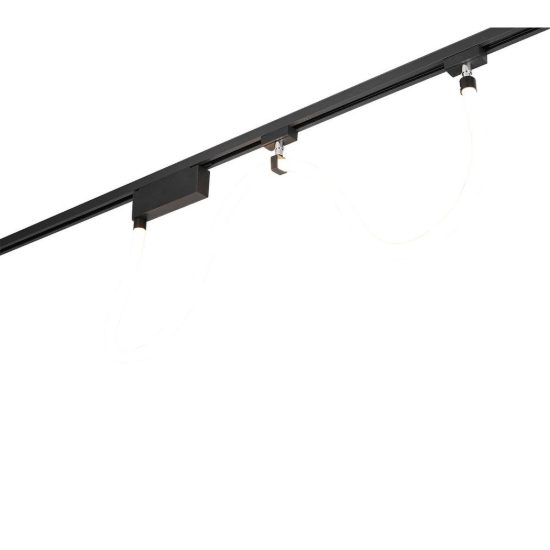 Tubo luminoso flessibile per binario bifase led 20w 3000k nero