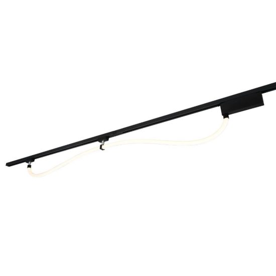Tubo luminoso flessibile per binario bifase led 20w 3000k nero