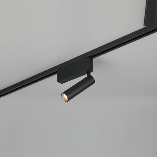 Faretto per binario bifase led 5w 2300k 3000k 4000k orientabile nero