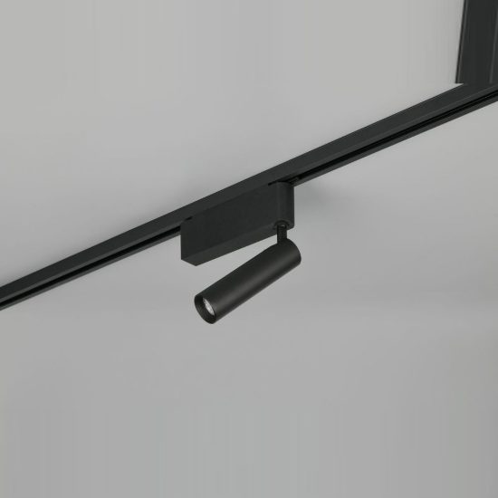 Faretto per binario bifase led 5w 2300k 3000k 4000k orientabile nero