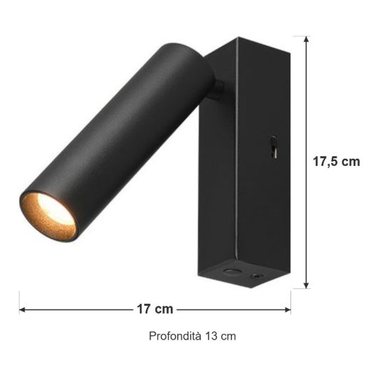 Faretto da soffitto per soggiorno led 5,5w cct 2300k 3000k 4000k orientabile moderno nero