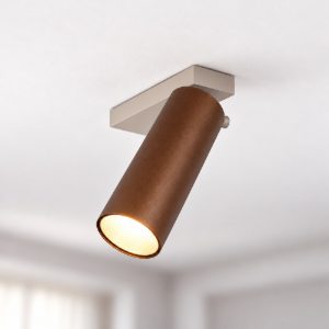Faretto da soffitto per salotto led 5,5w cct 2300k 3000k 4000k orientabile grigio caldo caffe