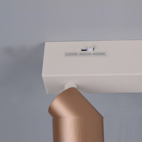 Faretto da soffitto per salotto led 5,5w cct 2300k 3000k 4000k orientabile grigio caldo caffe