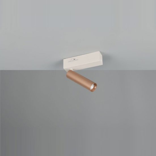Faretto da soffitto per salotto led 5,5w cct 2300k 3000k 4000k orientabile grigio caldo caffe