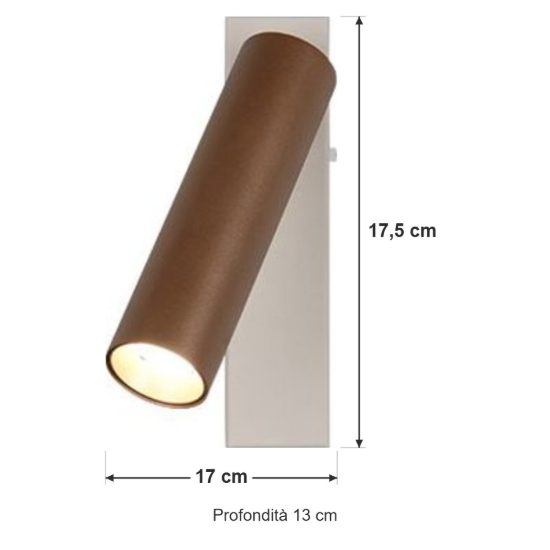 Faretto da soffitto per salotto led 5,5w cct 2300k 3000k 4000k orientabile grigio caldo caffe