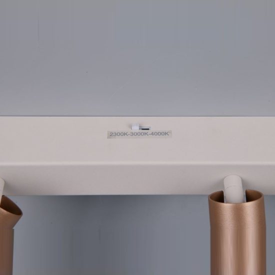 Plafoniera con 2 faretti led 11w 2300k 3000k 4000k orientabili moderna grigio caldo caffe
