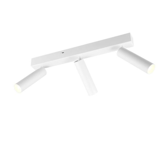 Plafoniera con 3 faretti led 16,5w 2300k 3000k 4000k orientabili moderna bianca