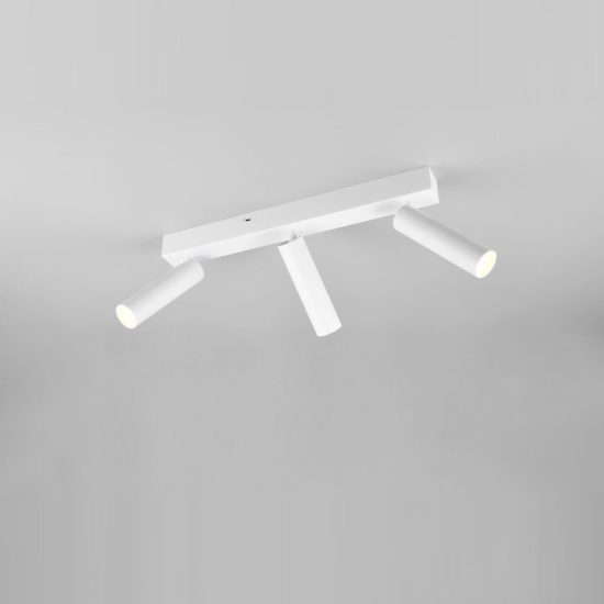 Plafoniera con 3 faretti led 16,5w 2300k 3000k 4000k orientabili moderna bianca