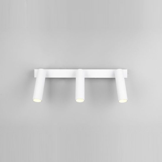 Plafoniera con 3 faretti led 16,5w 2300k 3000k 4000k orientabili moderna bianca