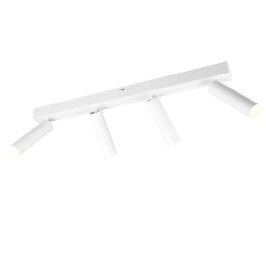 Plafoniera con 4 faretti led 22w 2300k 3000k 4000k orientabili moderna bianca
