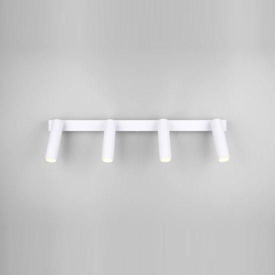 Plafoniera con 4 faretti led 22w 2300k 3000k 4000k orientabili moderna bianca