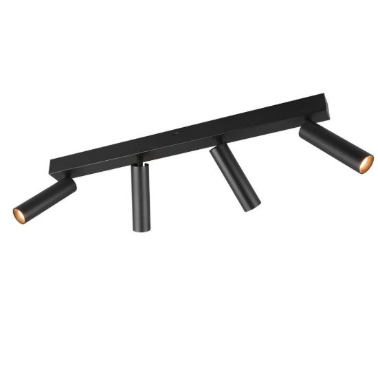 Plafoniera con 4 faretti led 22w 2300k 3000k 4000k orientabili moderna nera