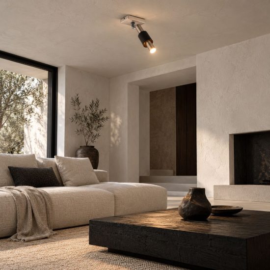 Faretto da soffitto per salotto led 4,5w cct 2300k 3000k 4000k orientabile moderno nichel opaco nero