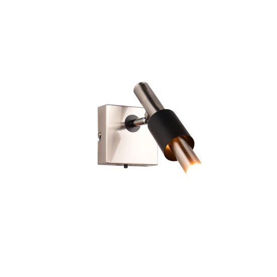 Faretto da soffitto per salotto led 4,5w cct 2300k 3000k 4000k orientabile moderno nichel opaco nero