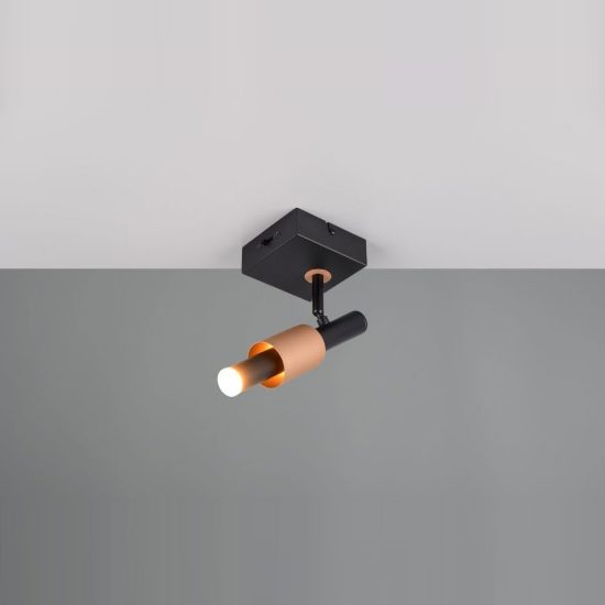 Faretto da soffitto per soggiorno led 4,5w cct 2300k 3000k 4000k orientabile moderno nero caffe