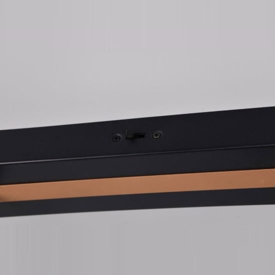 Plafoniera con 3 faretti led 13,5w cct 2300k 3000k 4000k orientabili moderna nera caffe